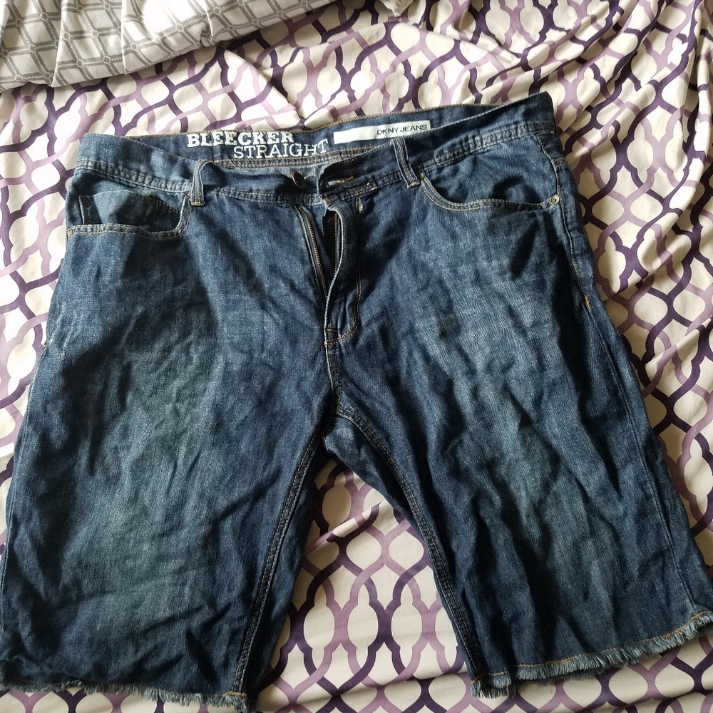 DKNY blue jean faded shorts